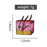 Dermatology Skin Layer Brooch Enamel Pin