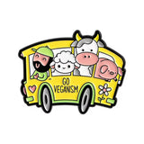 Go Veganism Bus Brooch Enamel Pin