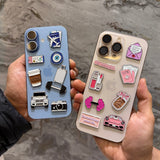 Dumbbell Black Enamel Sticker