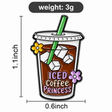 Iced Coffee Princess Brooch Enamel Pin