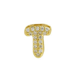 Small Bubble Initial Name Necklace with T