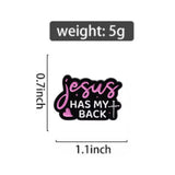 Jesus Has My Back Brooch Enamel Pin