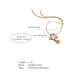 18K Gold Plated Fishy Necklace with size measurement