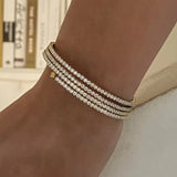 18K Gold Plated Coil Tennis Bracelet wore on hands