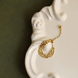 18K Gold Plated Layered Chain Ring