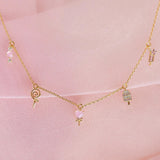 18K Gold Plated Candy Charm Necklace