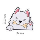 Bone Jour Dog Metal Enamel Sticker