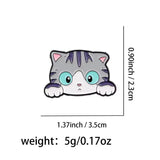 Tabby Cat Brooch Enamel Pin