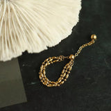 18K Gold Plated Layered Chain Ring