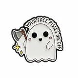 Angry Ghost Brooch Enamel Pin