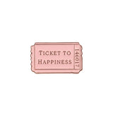 Ticket To Happiness Enamel Sticker