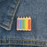 Colour Pencils Brooch Enamel Pin