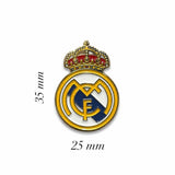 Real Madrid Crest Metal Enamel Sticker