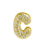Small Bubble Initial Name Necklace with letter C