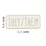 They/Them Pronouns Brooch Enamel Pin