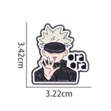 Ora Ora Satoru Gojo Jujutsu Kaisen Anime Brooch Enamel Pin