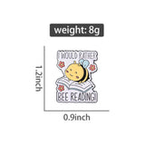 Rather Bee Reading Brooch Enamel Pin