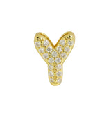 Small Bubble Initial Name Necklace with Y