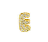 Small Bubble Initial Name Necklace with letter E