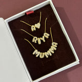 Small Bubble Initial Name Necklace