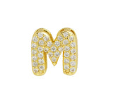 Small Bubble Initial Name Necklace with letter M
