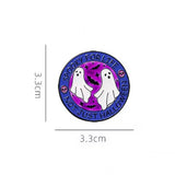 Spooky For Life Ghost Brooch Enamel Pin
