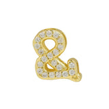 Small Bubble Initial Name Necklace with a symbol
