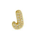 Small Bubble Initial Name Necklace with letter J