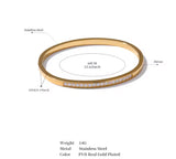 18k Gold Plated Vienna Bangle with size measurement