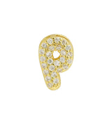 Small Bubble Initial Name Necklace with letter P