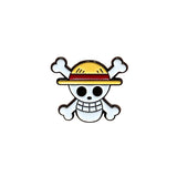 Pirate Skull One Piece Metal Enamel Sticker