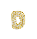 Small Bubble Initial Name Necklace with letter D