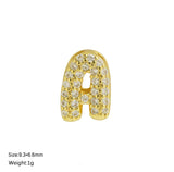 Small Bubble Initial Name Necklace with letter A