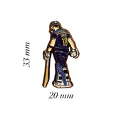 18 Virat Kohli Metal Enamel Sticker