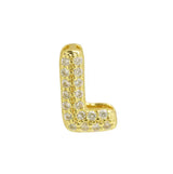 Small Bubble Initial Name Necklace with letter L