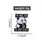Fluffy Panda Brooch Enamel Pin