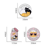 Cat Anti-Depressants Brooch Enamel Pin