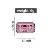 Spooky Book Club Brooch Enamel Pin