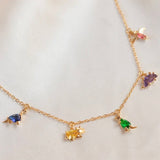 18K Gold Plated Dino Charm Necklace