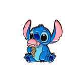 Ice Cream Stitch Metal Enamel Sticker