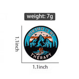 Hiking Is Therapy Travel Brooch Enamel Pin