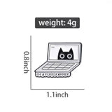 Purrgrammer Cat Brooch Enamel Pin