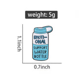 Emotional Support Water Bottle Brooch Enamel Pin