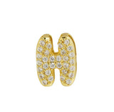 Small Bubble Initial Name Necklace with letter H