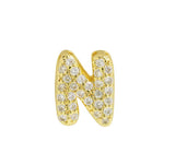 Small Bubble Initial Name Necklace with letter N