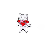 Love Spreading Cat Brooch Enamel Pin