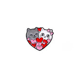 Cats In Love Brooch Enamel Pin
