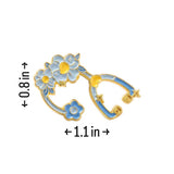 Floral Stethoscope Medical Brooch Enamel Pin