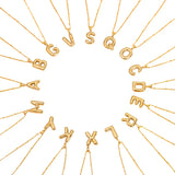 18k Gold Plated Bubble Initial Necklace - All alphabets at one place