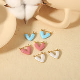 18K Gold Plated Candy Heart Hoops